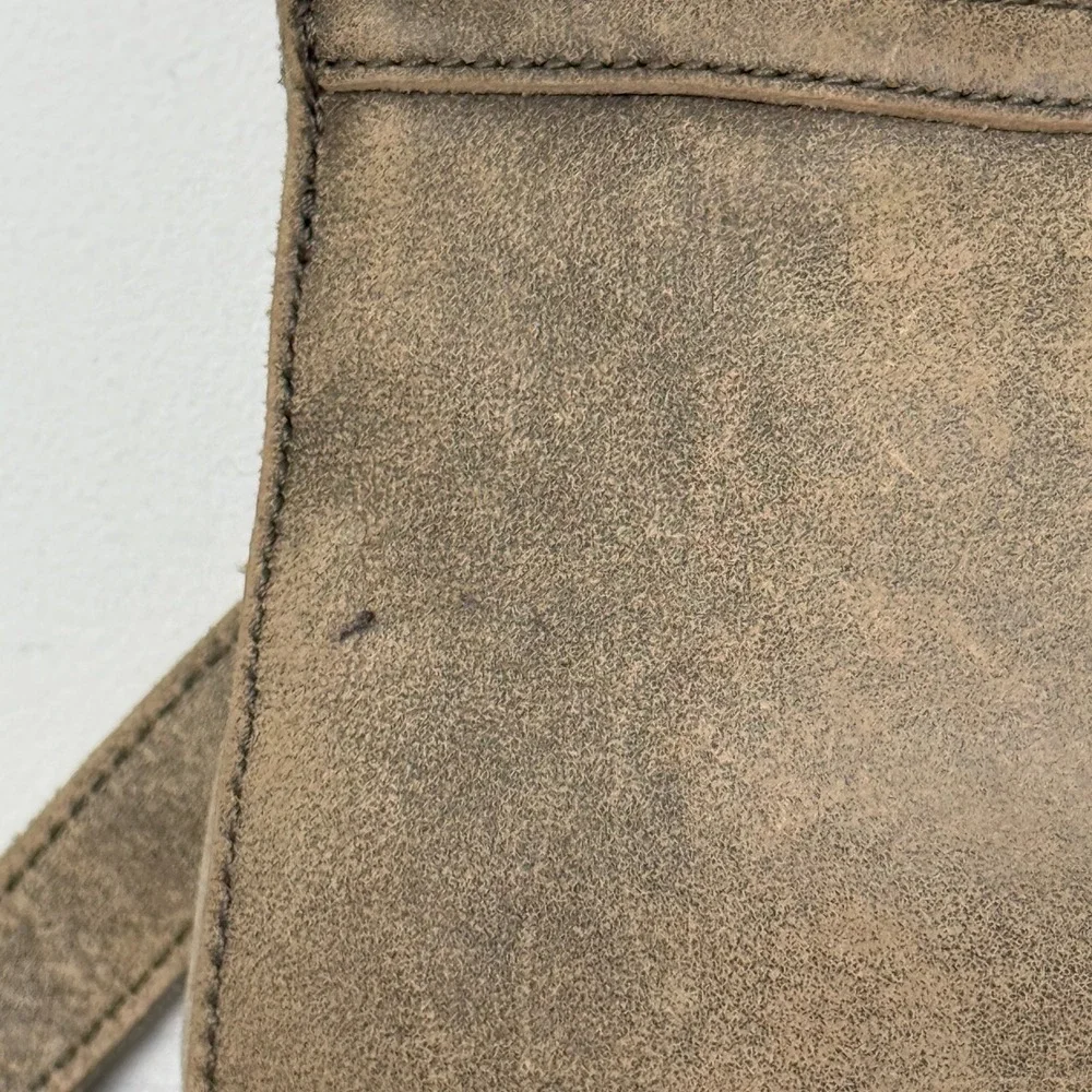 Hammitt Tony Small Crossbody Bag Pewter Leather‎ Brushed Gold Rivet Detail